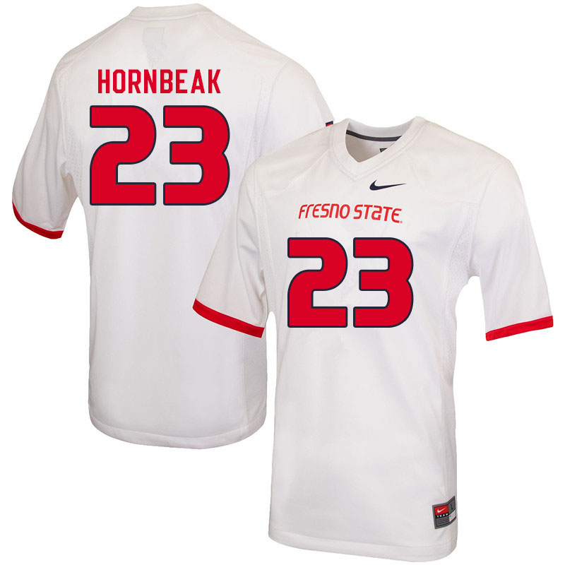 Men #23 Jordan Hornbeak Fresno State Bulldogs College Football Jerseys Sale-White - Click Image to Close